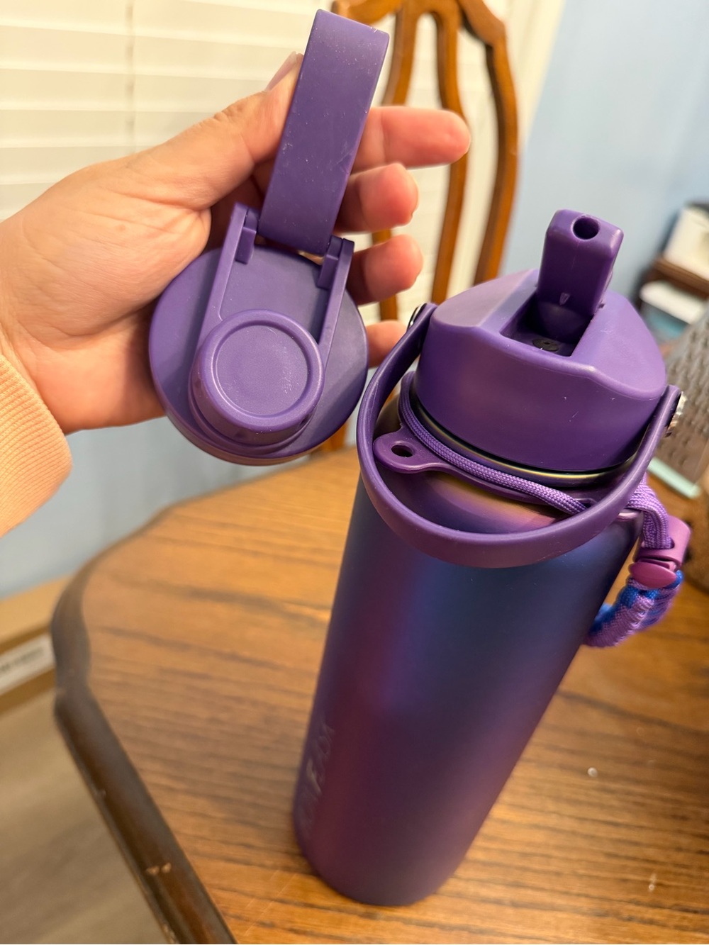 Purple Ombre  Water Bottle with Paracord Handle - Picture 7 of 13